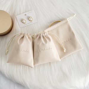 Tinh Tế Nhung Lưu Trữ Đồ Trang Sức Túi Biểu Tượng Tùy Chỉnh Nhỏ Dây Kéo <span class=keywords><strong>Pouch</strong></span> Cho Đá Quý Đồng Hồ Có Thể Tái Chế Đồ Trang Sức Bao Bì Túi - Product Image 2