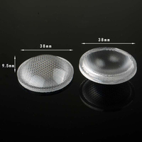Lentille LED PMMA transparente à surface demi-sphérique de 38 mm de diamètre, 60 degrés, sans revêtement, modèle TD-38MM, Chine continentale