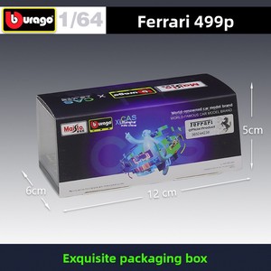 BBUrago 1:64 Ferrari 499P Le Mans 24h, Modelo de Auto de Aleación Metálica Fundida a Presión con Vitrina Acrílica para Coleccionistas, Regalo, Venta al Por Mayor - Product Image 4