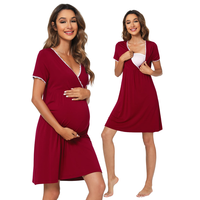 Pyjamas en bambou 3 en 1 chemises de nuit de maternité/accouchement/travail d'allaitement robes de chemise de nuit d'allaitement robes de maternité personnalisées
