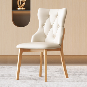 Ghế ăn nhà hàng đặt đồ nội thất phòng ăn da Bắc Âu hiện đại vàng sang trọng gỗ Ghế ăn cho bàn ăn - Product Image 3