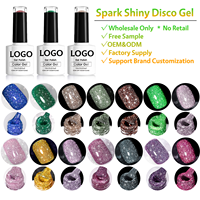 Résine Flash Sans Odeur Couleurs Gel Polish Disco Soak Off UV LED Longue Durée Non Toxique Naturel Vegan Marque Privée Logo Personnalisé