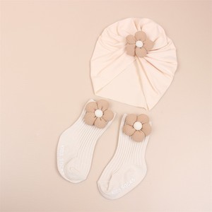 Bonnet en coton automne-hiver et chaussettes antidérapantes pour bébés garçons et filles, nouveau-nés jusqu'à 2 ans, pour usage quotidien, <span class=keywords><strong>plage</strong></span>, fêtes, uni - Product Image 6