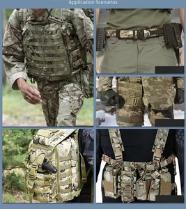 Lớp Ngụy trang tùy chỉnh 10mm-50mm chiều rộng cho đai chiến thuật & thiết bị ngoài trời với dây đeo nylon chứng nhận Oeko-tex - Product Image 2