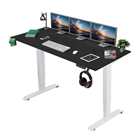 Bureau debout à double moteur, bureau électrique intelligent à hauteur réglable, table d'ordinateur pour bureau à domicile, mobilier de bureau et d'étude