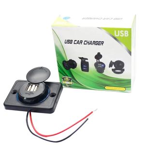 Toptan 12V 24V yüzey paneli dağı çift 3.1A araba koltuğu USB şarj aleti otobüs için - Product Image 5
