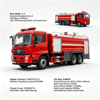 Camion Pompier Diesel 8000L Direct Usine Dongfeng 4x2 D530 170HP Cummins avec Réservoir d'Eau 8CBM et Pompe CB10/40 pour Secours Incendie