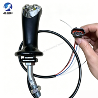 Accessoire de joystick d'excavatrice modifié Juexuan, levier de commande électronique hydraulique à 3 touches, prise triangulaire, pince de préhension pour bois