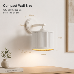 Lámpara de Pared de Diseño Nórdico Moderno, Hierro Blanco E27, Decorativa para Interiores, Hogar, Dormitorio, Sala de Estar, Pasillo, Interruptor Estándar - Product Image 4