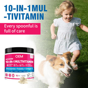 Sıcak Köpekler İçin 10'u 1 Arada Multivitamin ve Probiyotik Tozu Sindirim, Kalça ve Eklem Sağlığı İçin - Kavanoz Ambalajlı OEM Üreticileri - Product Image 3