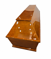 Cercueil en bois de haute qualité pour adultes, style européen, écologique, personnalisable, fournisseur direct d'usine, vente en gros