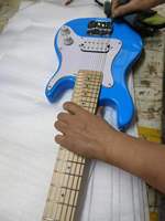 Children Electric Guitar Maple Neck Solid Wood Top Beginner-Friendly 30in Musical Instrument