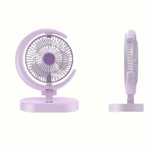 New Product Rechargeable Usb, Table Rotating Fan Battery Rechargeable Cute Handy Fan With LED/
