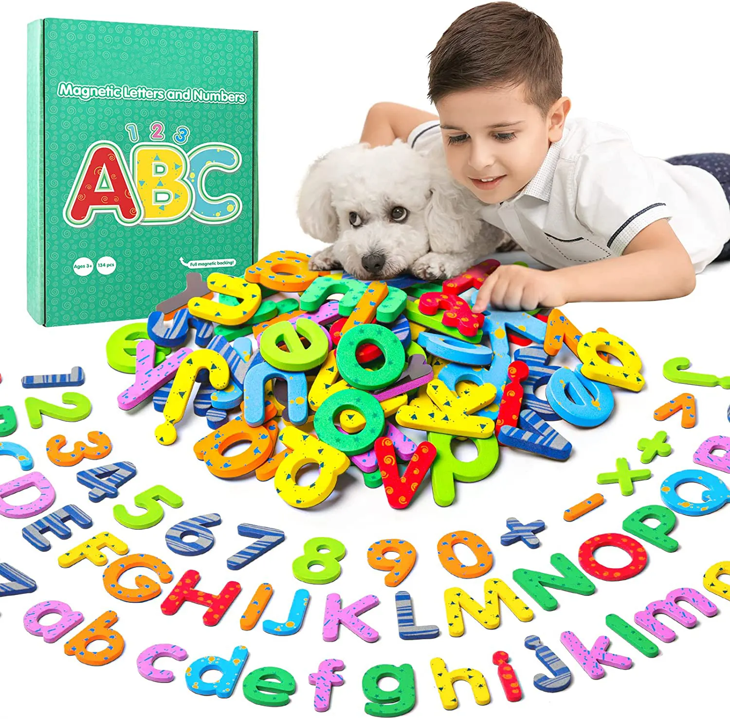 Koelkastmagneet Kleurrijke Aangepaste Eva Foam Magnetische Letters En Cijfers Alfabet Kinderen Leren Set Onderwijs Speelgoed