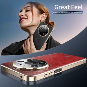 เคสโทรศัพท์หนัง PU คุณภาพสูงเคลือบด้วยไฟฟ้า สำหรับ Huawei Mate 80 Pro Max Mate 70 Mate 60 พร้อมฟิล์มกันรอยเลนส์ HD - Product Image 4