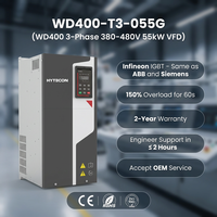 Variador de Frecuencia HYTECON de 55 kW, Trifásico, WD400-T3-055G, 75 HP, con Control de Calidad de Red Mejorado