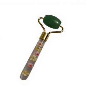 Rouleau de massage en aventurine verte, rouleau de massage personnalisé avec logo, masseur facial, rouleau de jade de haute qualité - Product Image 2