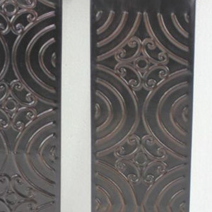 HMS portacandele da parete in metallo marrone Vintage Set 5 \ "X 5 \" X 23.25 \ "elegante da parete - Product Image 4