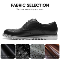 Chaussures habillées formelles pour hommes en cuir véritable, style Wingtip, pour le bureau et les mariages, vente en gros d'usine