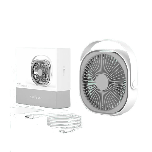 Portable USB Quiet Desktop Fan  Industrial Rechargeable Foldable Fan Standing Small Charging Electric Fan