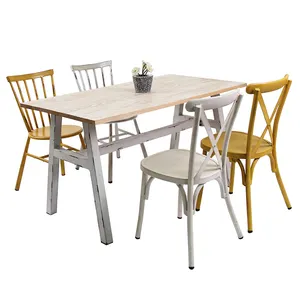 Metal Restaurant Dining Chair Guangzhou CDG Metal Furniture Vintage Stacking Cafe Chair