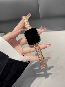 Correa de Reloj de Metal con Diamantes de Lujo Upro para Relojes Apple, Series 11, 10, 9, 8, 7, para Mujer - Product Image 1