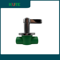 Vanne à boisseau sphérique manuelle rapide en laiton massif pour arrêt d'eau, tailles PPR 20-32mm, vente directe usine, OEM