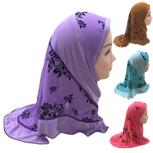 Muslim Style Autumn Girls Long Hijab Polyester Digital Printing Children's New Design Manufacturers Direct Wholesale Prices - Product Image 1