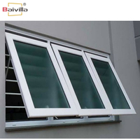 Fenêtre à auvent en PVC de conception de fenêtres suspendues vers l'extérieur en verre double UPVC de style européen