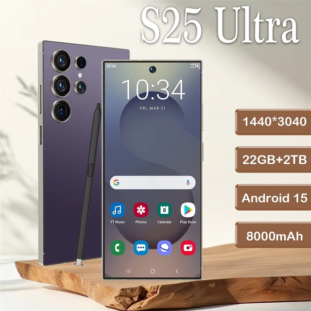 Original S25 Ultra 22GB+2TB Deca Core 5G Smartphone 6.9-inch FHD Super-V Display Built-in Pen 108MP Camera Android15 Phone