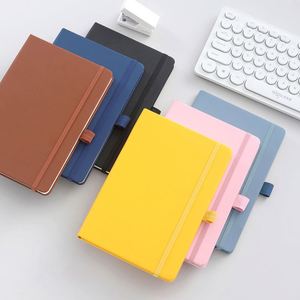 YY96 Manufacturer Custom A5 Hard Leather Bandage Elastic Band Pu Office Notebook Printed Brand Logo Diary Notepad <b>Note</b> <b>Book</b> - Product Image 3