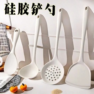 Juego de espátulas de silicona blanca, 4 piezas, utensilios de cocina antiadherentes resistentes al calor para cocinar y servir - Product Image 4