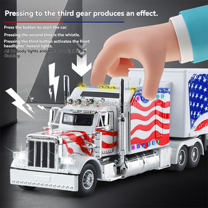 Modèle de <span class=keywords><strong>camion</strong></span> à rétrofriction <span class=keywords><strong>1</strong></span>:<span class=keywords><strong>24</strong></span>, <span class=keywords><strong>camion</strong></span> lourd américain Peterbilt 389, en métal, plastique et alliage, jouet écologique avec son et lumière - Product Image 5