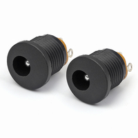 5.5*2.1/2.5mm 3.5*1.3mm prise d'alimentation cc filetée avec écrou DC022m connecteur de prise femelle cc de type carte