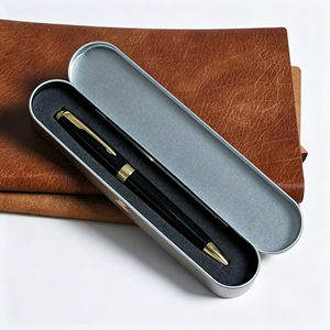 Boîte en métal en forme de stylo avec insert en éponge pour aiguilles anti-acné et extracteur de points noirs, personnalisable avec logo, vente en gros - Product Image 4