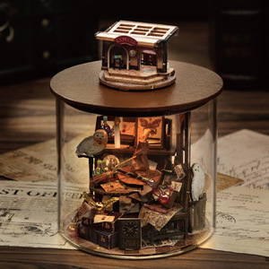 Kit de modèle 3D Dream in a Bottle - Maison miniature en bois dans un bocal en verre, décoration unique pour <span class=keywords><strong>la</strong></span> maison et le bureau, cadeau de bricolage haut de gamme pour adultes - Product Image 4