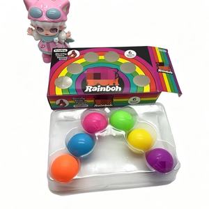 Cross-border Stress Release Ice Cream Rainbow-Colored Squishy <b>Ball</b> Gift Box Mini Sensory <b>Squeeze</b> Toy Set for Girls Youth - Product Image 4