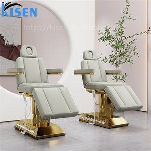 Kisen High Quality Modern Golden Base Saloon <b>Bed</b> 4 Motor Electric Green Cosmetic <b>Lash</b> Cosmetology <b>Bed</b> for Beauty Salon - Product Image 6