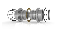 Accouplement rigide en acier JUDE 1080 G20, alésage 30 mm, pour engins de construction, série G20, pièces de transmission de remplacement OEM