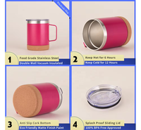 Ensemble de tasses à café isothermes à double paroi, sans BPA, personnalisées, anti-fuite, écologiques, pour le bureau, coffret cadeau pour fête, réutilisables