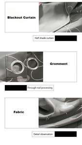 <span class=keywords><strong>Tende</strong></span> con occhiello stampate oscuranti grigie personalizzate in fabbrica in poliestere a riduzione <span class=keywords><strong>argento</strong></span> per casa Amity - Product Image 5