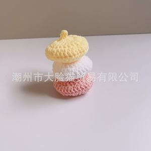 Knitted <b>Beret</b> Handmade Hat For Plush Toy Accessory Unisex Youth 8 To 13 Years A-5666 - Product Image 4