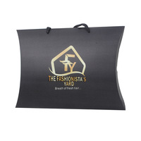 Boîtes en papier personnalisées avec logo imprimé, couleur personnalisée, recyclables, avec poignée, emballage plat pour l'emballage des cheveux, des extensions de cheveux, présentoir