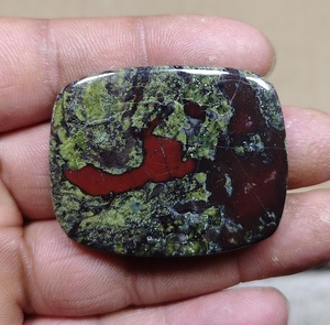 Piedra de Sangre de Dragón Natural, Gema Suelta Tallada, Cabujón de Cristal Rojo Verde, Decoración Curativa, Regalo - Product Image 3