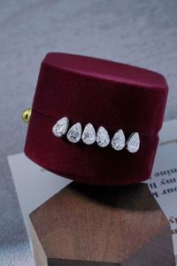 Boucles d'oreilles pendantes Xinfly en or 18 carats avec diamant naturel 0,2 carat, motif trèfle à quatre feuilles - Product Image 4