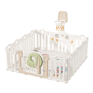 Corralito Plegable para Bebés con Tapete de Juego, Barrera de Seguridad para Niños Pequeños, Uso Doméstico Portátil y Seguro - Product Image 1