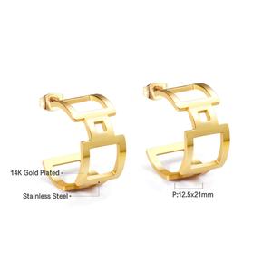 Pendientes de Aro Colgantes de Acero Inoxidable con Baño de Oro PVD de 18K, Joyería de Moda Económica para Mujer, Tipo Perla - Product Image 5