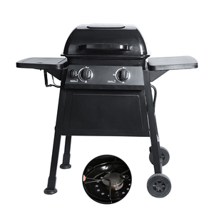 Outdoor Gas and Charcoal Grill Trolley BBQ Smoker Smokeless Combo Commercial Barbecue BBQ Gas Grills