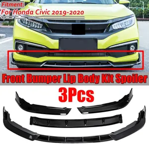 Honda Civic <b>Lip</b> Front Bumper <b>Splitter</b> <b>Lip</b> <b>Splitters</b> Diffuser <b>Lip</b> Body Kit Protector Spoiler Cover Trim for Honda Civic 2019-2020 - Product Image 1