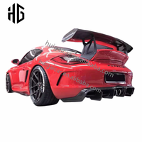 Aileron de couvercle de pare-chocs de diffuseur d'aile arrière en Fiber de carbone de lifting de voiture de bonne qualité pour Porsche Cayman 987.1.2 Spoilers de coffre de Style GT4